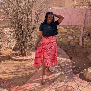 Pink Polka Dot Skirt